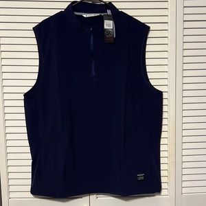 Mens Black Clover Half Jack Vest Size XL color Midnight Navy